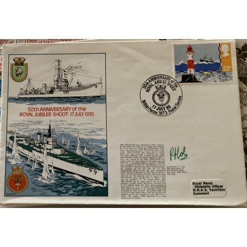 306 - Royal Navy Commander PF Cole DSC HMS Shikari signed 50th ann of the Royal Jubilee Shoot 17 July 1935... 