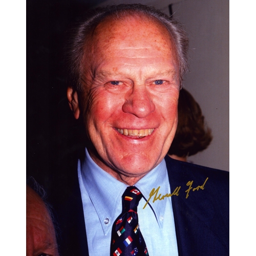 137 - Gerald Ford signed 10x8inch colour photo.