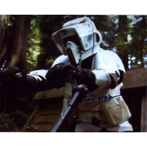 147 - Frank Henson signed 10x8inch Star Wars Storm Trooper colour photo.