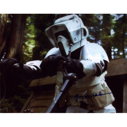 148 - Frank Henson signed 10x8inch Star Wars Storm Trooper colour photo.