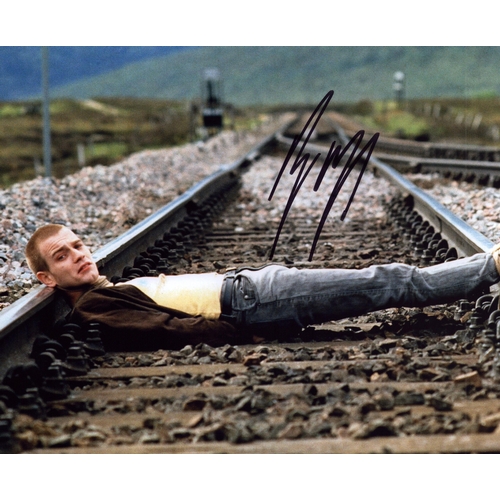 174 - Ewan McGregor signed 10x8inch Trainspotting colour photo.
