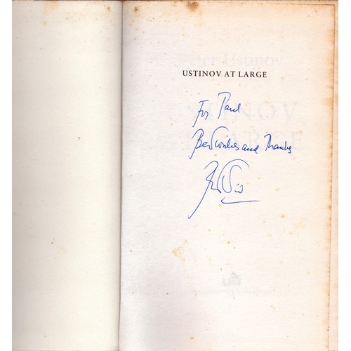 10 - Peter Ustinov signed Ustinov at large hardback book.
