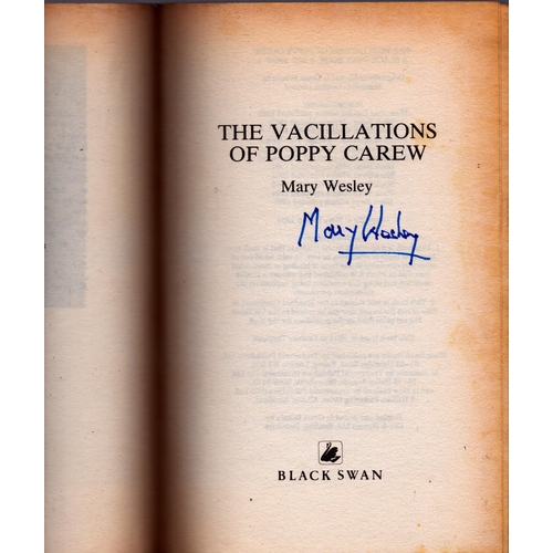 21 - Mary Wesley signed The Vacillations of Poppy Carew softback book.