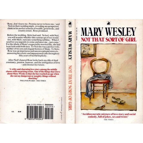 22 - Mary Wesley signed Not that sort of girl softback book.