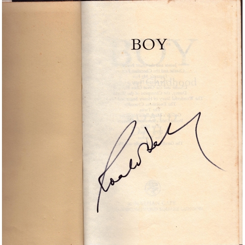 14 - Roald Dahl signed Boy hardback book.