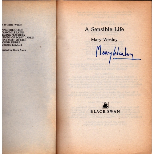 23 - Mary Wesley signed A sensible life softback book.