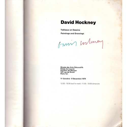 29 - David Hockney signed Paintings and Drawings softback book.