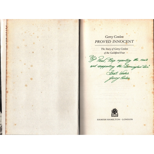 35 - Gerry Conlon signed Proved Innocent hardback book.