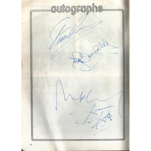 41 - Barry Sheene and others signed Moto GP legends signed 10th anniv Marlboro transatlantic trophy progr... 