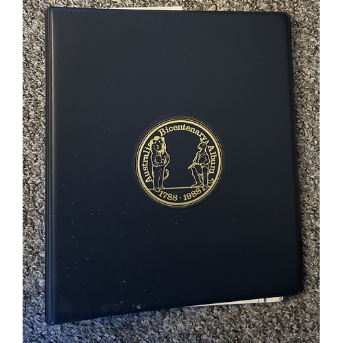 659 - Bicentennial souvenir England v Australia.  Numbered 555 of 700. Contains photos and FDC'S on info s... 