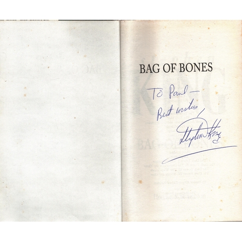 8 - Stephen King signed Bag of Bones hardback book.