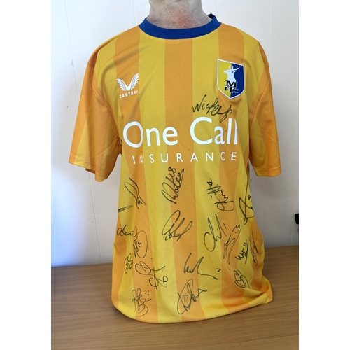 51 - Mansfield FC home shirt.  Signed by full 2024/5 squad.