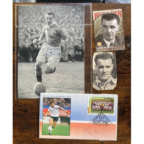 Football signed collection Stanley Mathews Magazine photo, Bryan Robson ...