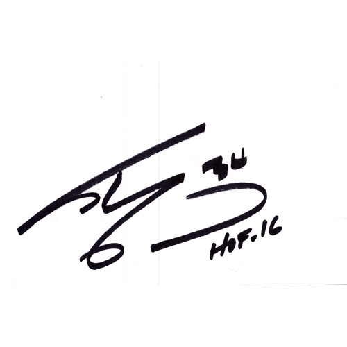 66 - Shaquile O'Neal signed 6x4inch white card.