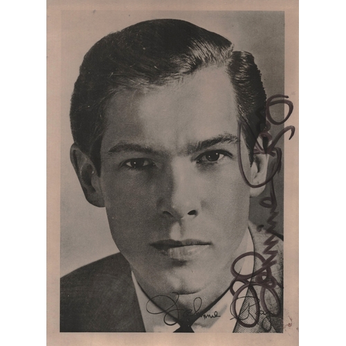 13 - Johnny Ray signed 7x5inch vintage black and white photo.