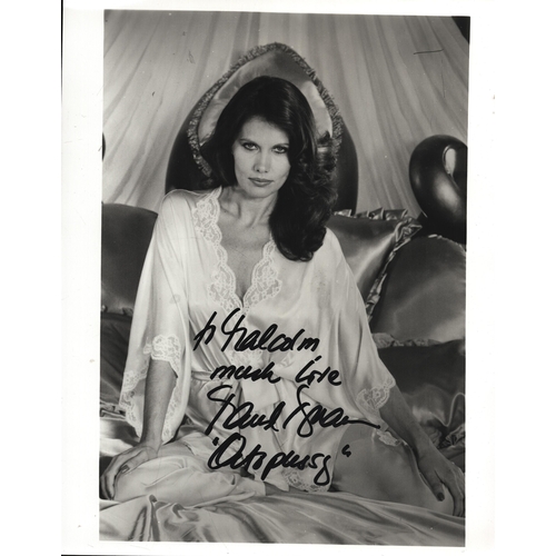 25 - Maud Adams signed 10x8inch black and white photo. Dedicated.