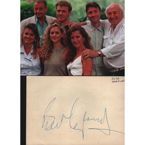 39 - Bill Maynard signed 6x4inch album page with accompanying colour photo. Tessie O'Shea and Ernest Wamp... 