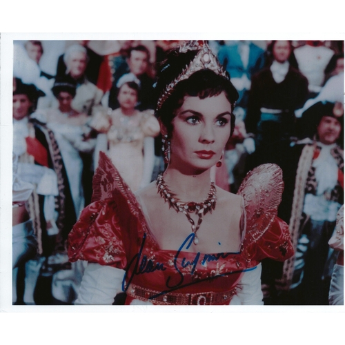 49 - Jean Simmons signed 10x8inch colour photo.