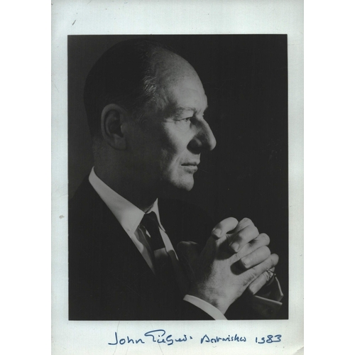 51 - John Gilgud signed 7x5inch black and white photo.