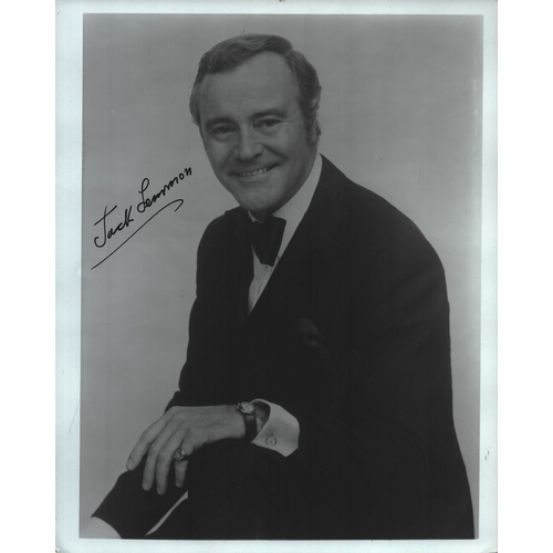 52 - Jack Lemmon signed 10x8inch black and white photo.