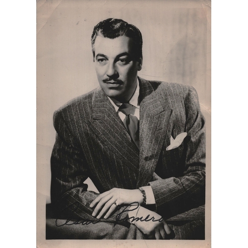 55 - Cesar Romero signed 7x5inch black and white photo.
