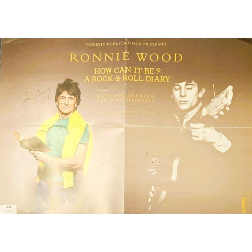 57 - Ronnie Wood signed poster photo.