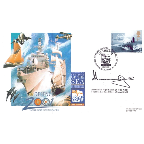 101 - Sir Nigel Essenhigh signed International Festival of the Sea, stamped Aug 2001.