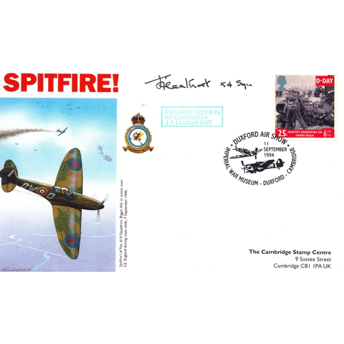 61 - J A Leaphart signed Spitfire! Duxford Air Show, Imperial War Museum stamped Sep 1994.