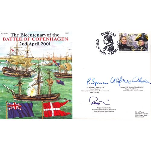 91 - Vice Admiral P Spencer ADC, Captain Uffe Haagen-Olsen and Raglan Horatio signed The Bicentenary of t... 
