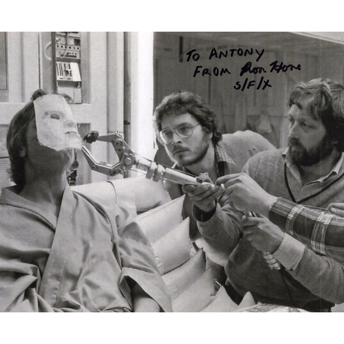 32 - Ron Hone Signed 10X8 Black and white Photo dedicated.