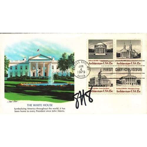 111 - Politician Gov Sara Huckabee signed commemorative cover. Good condition Est.