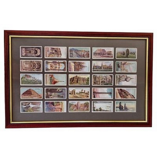 86 - Cigarette cards complete set of 25 Wonders of the world (Issued by John Player and Sons) mounted and... 