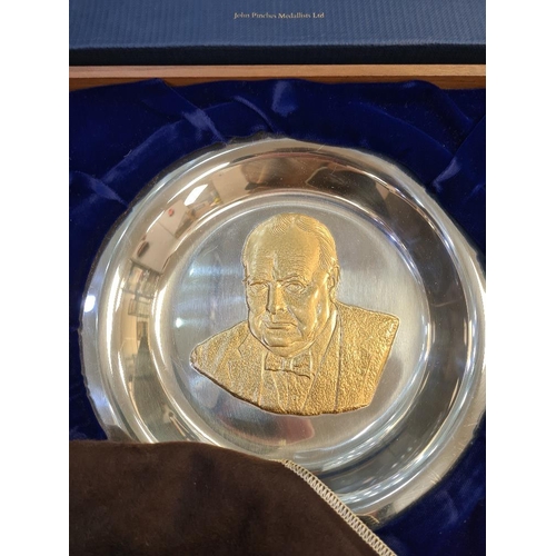 36 - 'The Churchill Centenary Trust' John Pinches Limited edition plate of Winston Churchill for his 100t... 