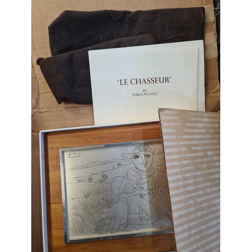 41 - 'Le Chasseur' by Pablo Picasso, etching in Sterling silver. Limited edition by John Pinches. Conditi... 