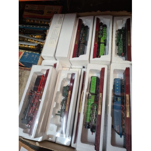 62 - Box of steam train models, made in china