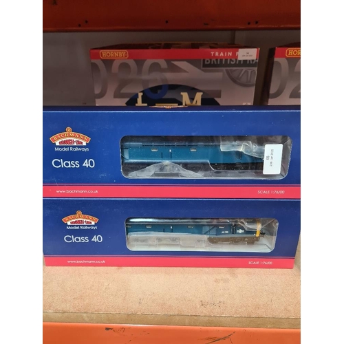 68 - Bachmann 2 Class 40 Diesel locomotives BR blue, 21 DCC, model 32 484, '00' gauge, as new, boxed