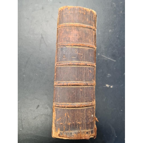 1150 - Mid 18th century leather bound book on The Dictionary of Arts and Sciences, Vol 3 1754