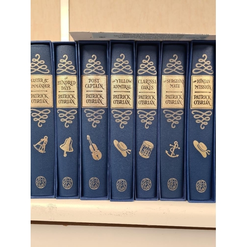 1151 - Folio Society, Patrick O'Brian, a complete set of 20 volumes, all with slip cases