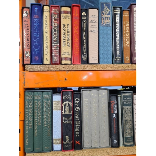 1152 - A quantity of Good folio society books, many unused titles such as 'The Holkham Bible' and 'The Qu'r... 