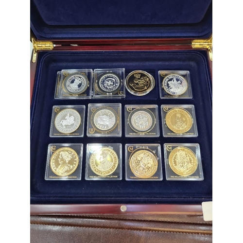 1178 - 2 Miniature gold coins, probably 22ct, silver proof battle of Trafalgar crowns and commemorative coi... 