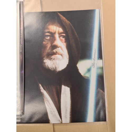 1198 - Star Wars quantity of signed photographs including Alec Guinness, Carrie Fisher and others