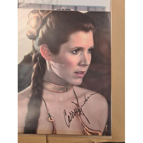 1198 - Star Wars quantity of signed photographs including Alec Guinness, Carrie Fisher and others