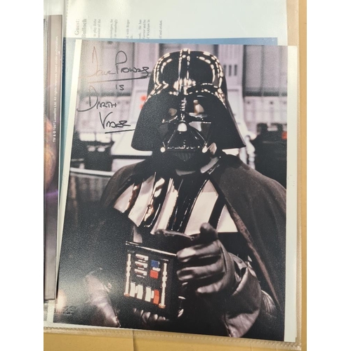 1198 - Star Wars quantity of signed photographs including Alec Guinness, Carrie Fisher and others