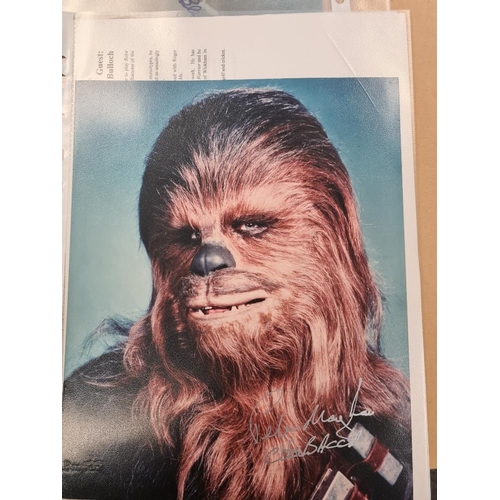 1198 - Star Wars quantity of signed photographs including Alec Guinness, Carrie Fisher and others