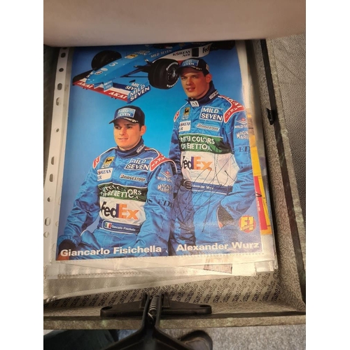 1200 - Box folder of famous sporting signatures and photographs including Michael Schumacher, and many othe... 