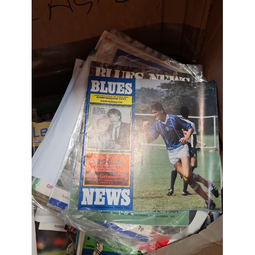 120 - Two cartons of old Football Programmes, many teams including Plymouth, York and Torquay. Also box of... 