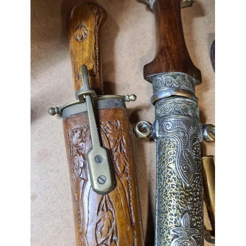 56 - Old Bayonet, eastern dagger and sundry