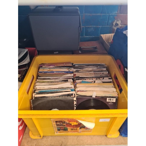 12 - Large quantity of vinyl 7 inch singles, some in cases