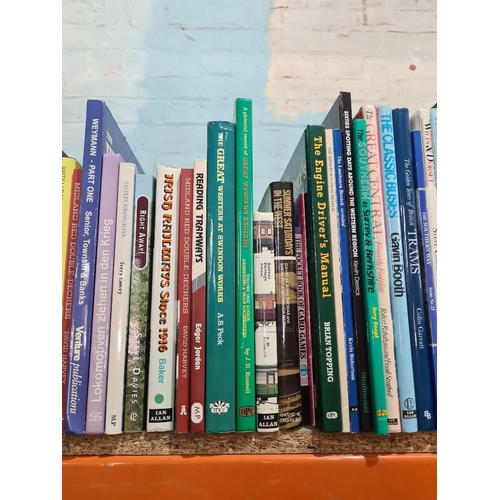 138 - Shelf of transport related books, mainly railway