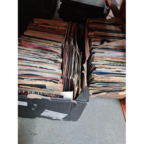 238 - Two boxes of vinyl 7 inch singles, mixed genres